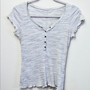 Small semi gray/white Hollister top